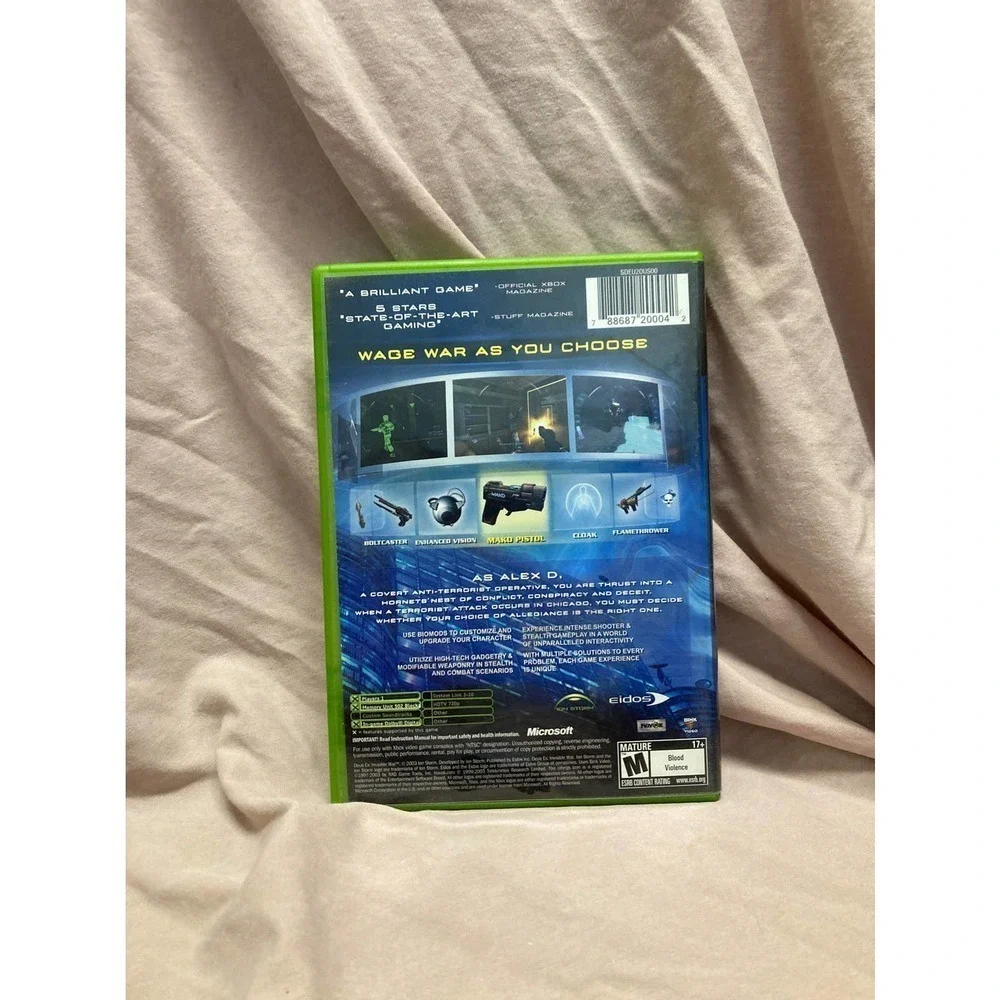𝅺deus Ex: Invisible War (Microsoft Xbox, 2003) CIB